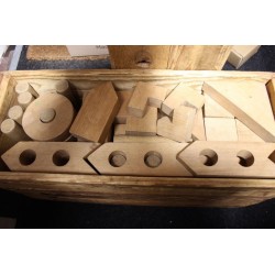 JV 1594 Houten blokkenkist GEBRUIKT