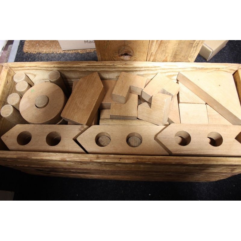 JV 1594 Houten blokkenkist GEBRUIKT