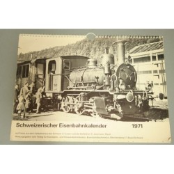 Zwitserse kalender uit 1971 met treinenfoto´s