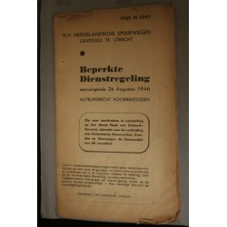 Beperkte dienstregeleing 11 september 1939 